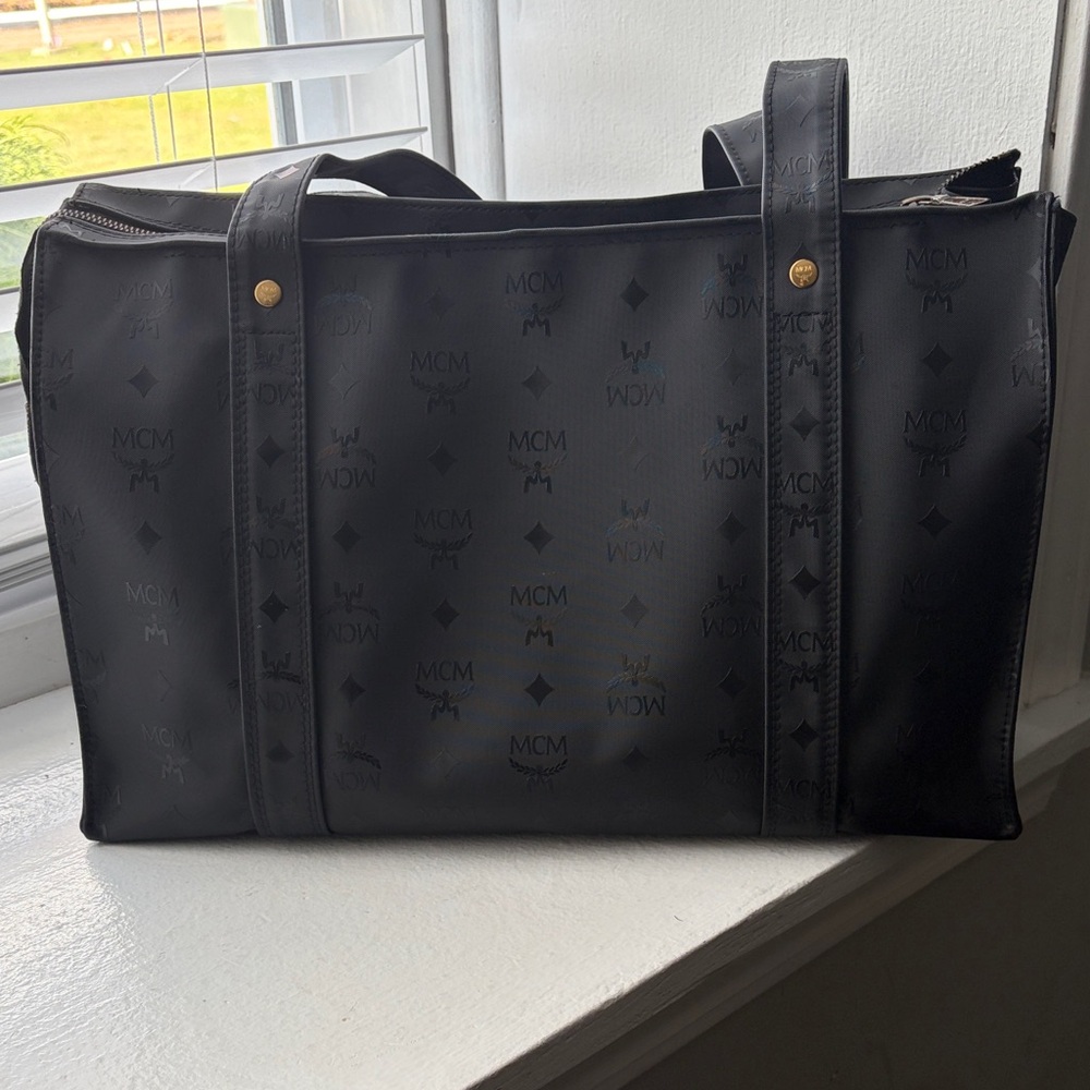 Mcm Black Monogram Tote - image 6